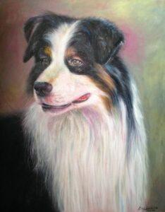 Realistic dog portrait by Simon Erhimu