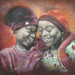 Realistic pen portrait of a African young girls by Simon Erhimu