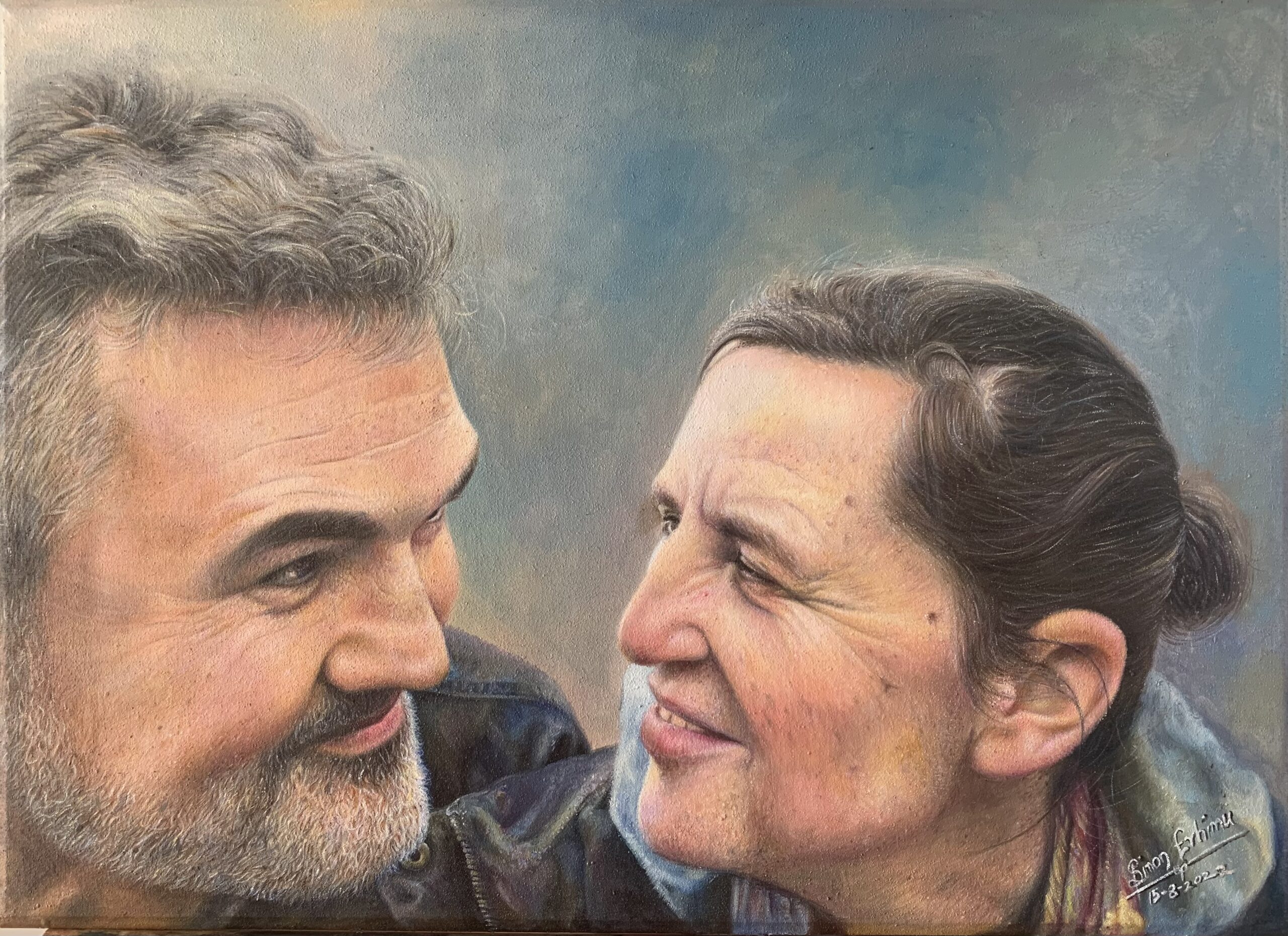 Hyperrealistic oil portrait by Simon Erhimu