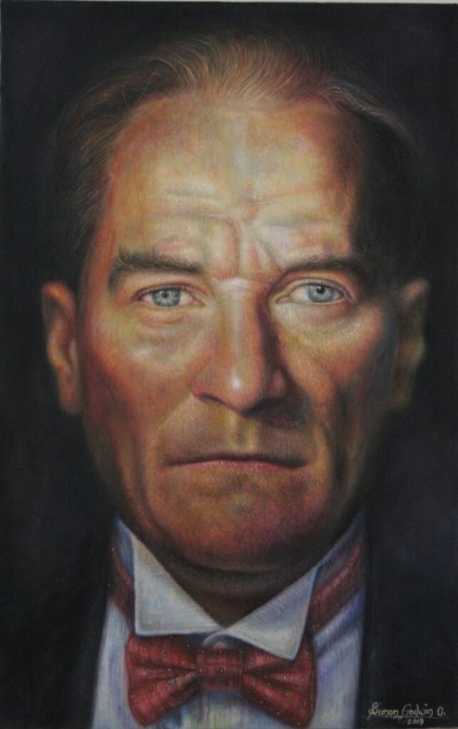 Realistic portrait painting by Simon Erhimu Art